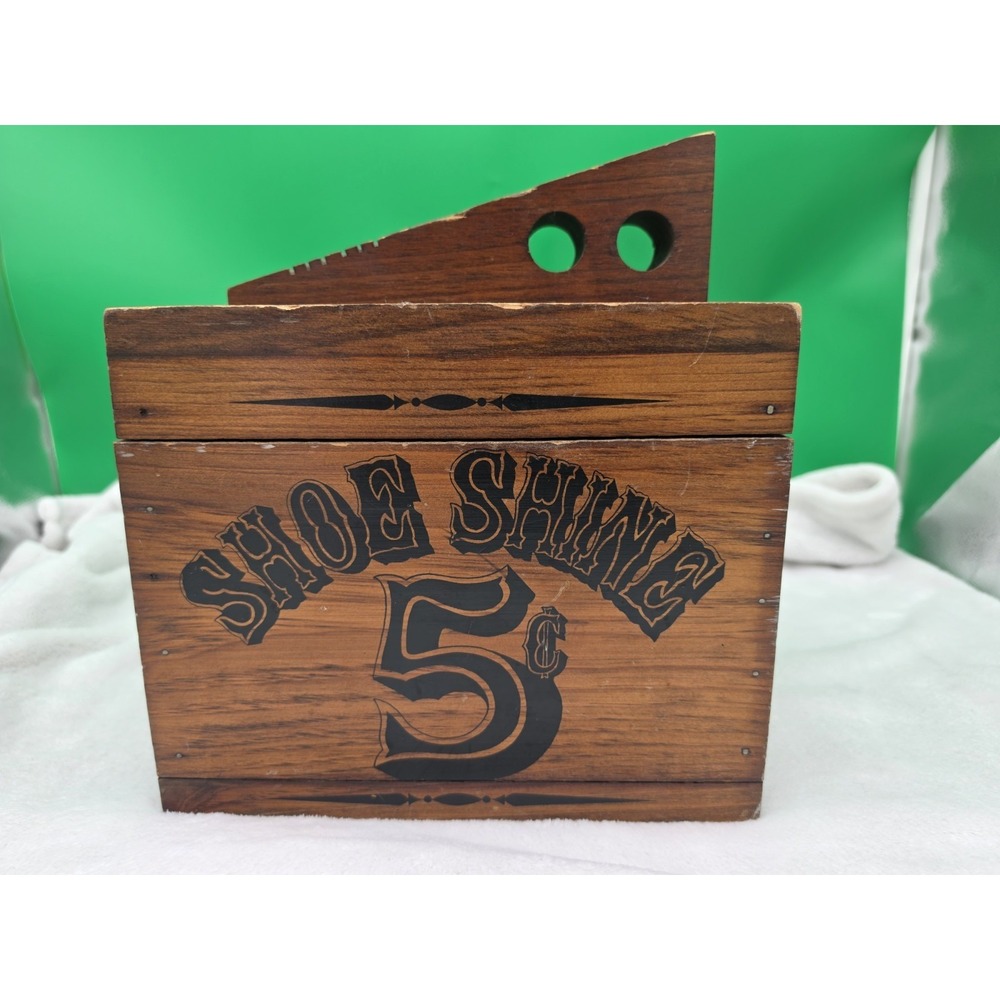 Wooden Shoe‎ Shine Box VTG